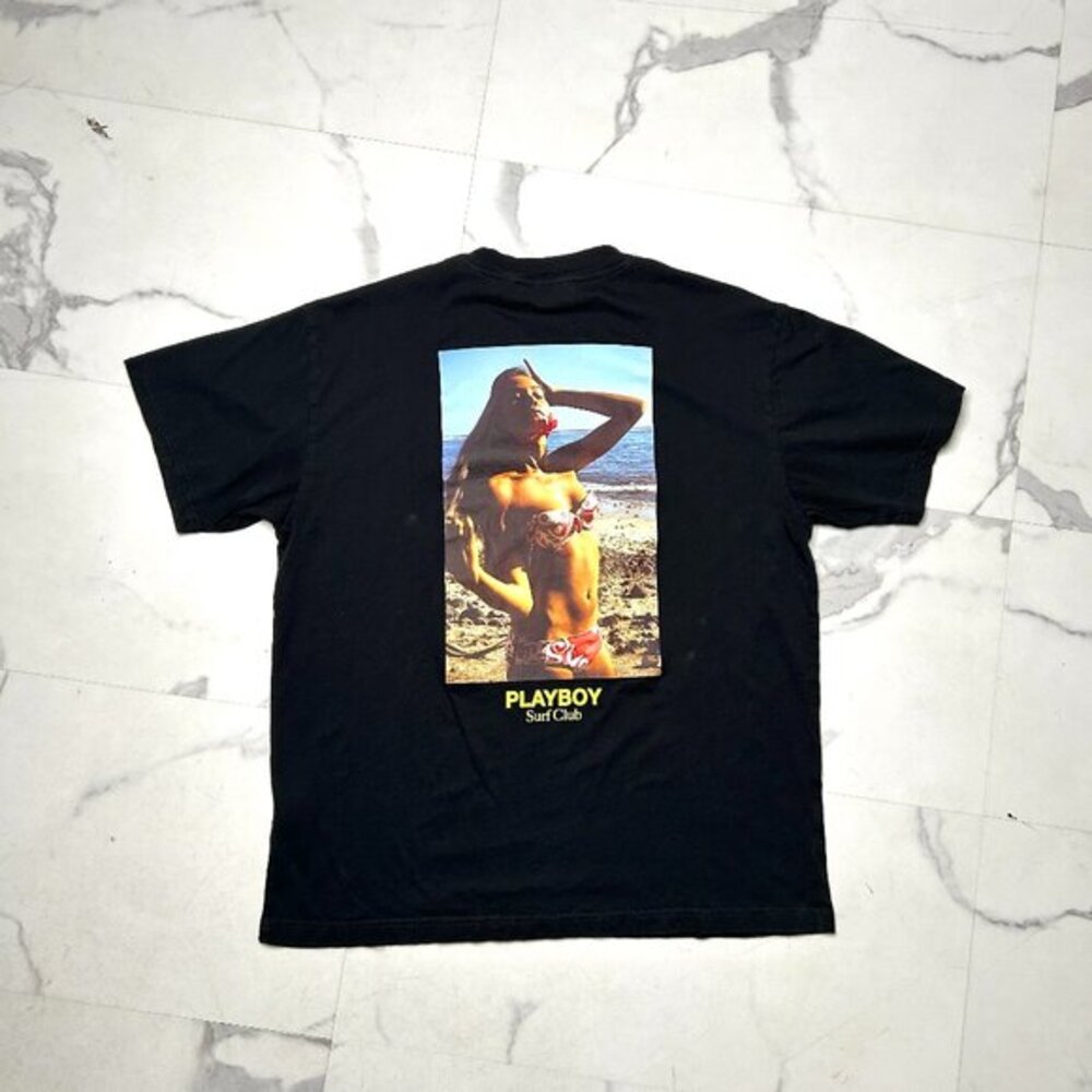 Playboy x PacSun Black Tee | Men’s M | Surf Club Graphic 🏖️